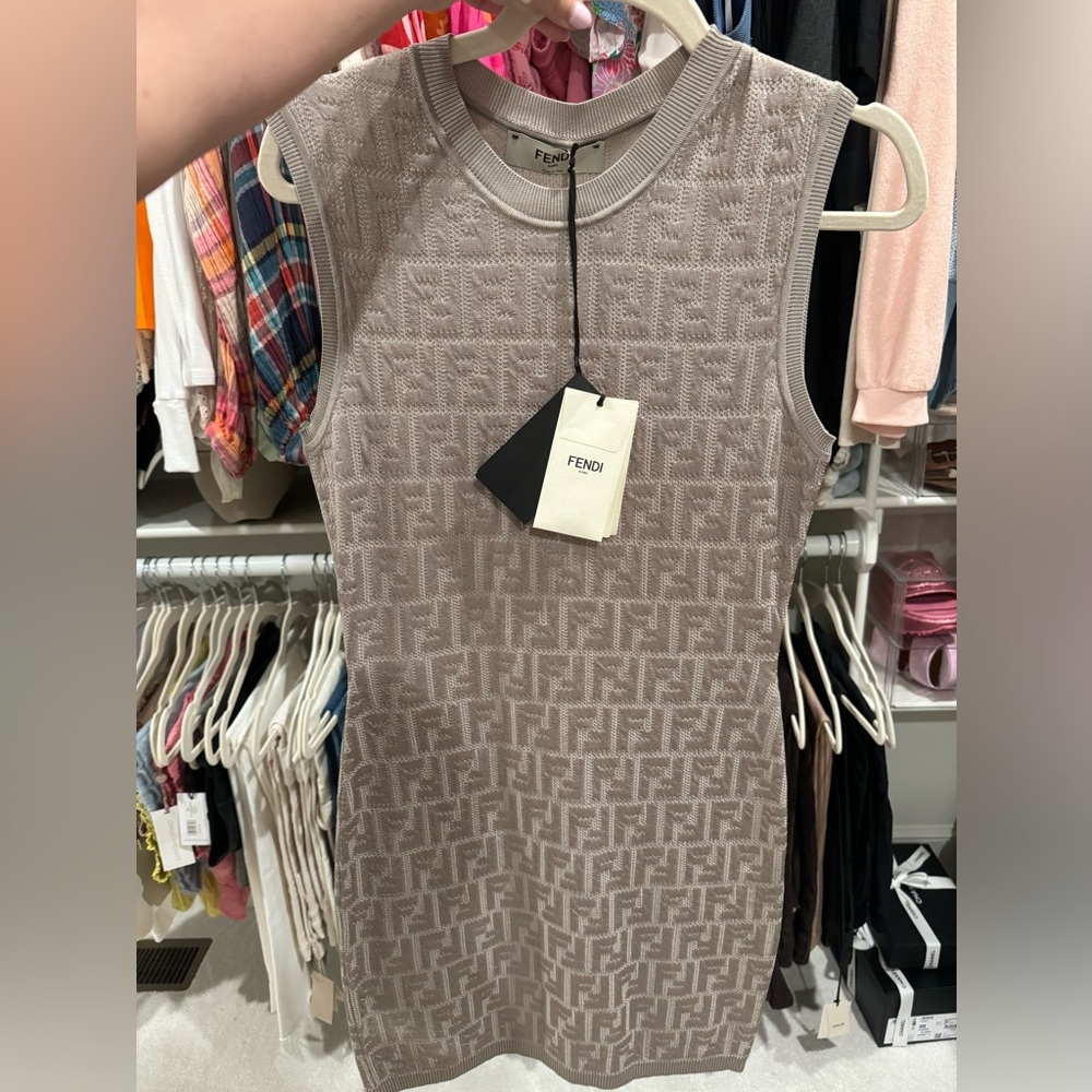 Fendi Beige Mini Dress